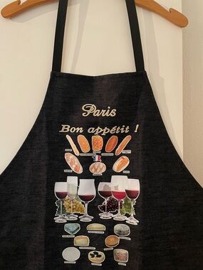 French Apron “Paris Bon Appetit”! Apron All Cotton Made in Italy
